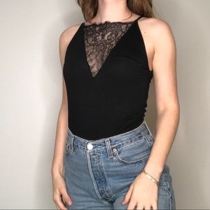 Black lace cami